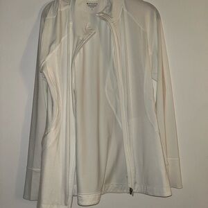 Athleta Cream Zip-Up Jacket